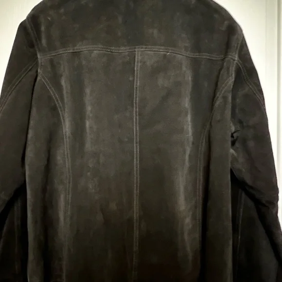 Chico’s Black suede leather jacket size 2 (12-14) - Picture 6 of 7